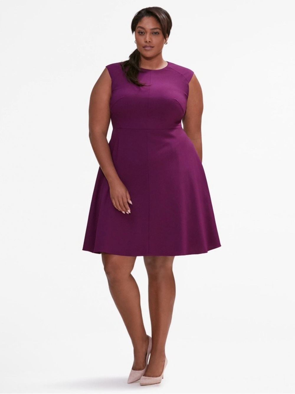 MM LaFleur The Toi Dress in Deep Plum Size 14